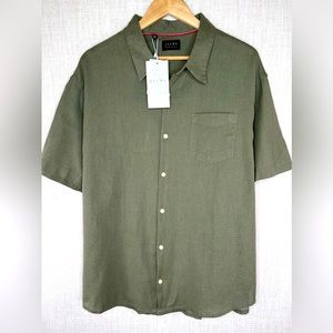 JACHS Shirt Men's Size XX- Large Short Sleeve Army Green NWT